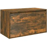 vidaXL Halbankje 80x40x45 cm bewerkt hout gerookt eikenkleurig