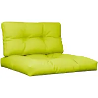 vidaXL Palletkussens 2 st stof heldergroen