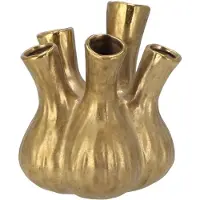 DK Design vaas Aglio - tulpenvaas - goud mat - D17 x H20 cm - Vazen