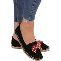 Sarcia.eu Zwarte espadrilles met een Minnie Mouse DISNEY strik
