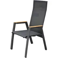 AVH-Collectie Nancy dining tuinstoel aluminium teak antraciet