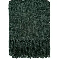 Malagoon Forest Green Solid Plaid 125 x 150 cm