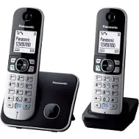 Panasonic KX-TG6812GB DECT draadloze telefoon, 2 handsets - Handenvrij spreken - Nummerweergave - zwart