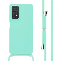 IMoshion Siliconen hoesje met koord voor de Xiaomi Redmi Note 11 Pro - Mintgroen