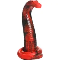 XR Brands King Cobra - Silicone Dildo - Red
