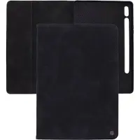 CASEME Bookcase hoesje - Tabletcase met pasjeshouder - Zwart - Geschikt voor: Samsung Galaxy Tab S8 Plus / Tab S7 FE 2021 / Tab S7 Plus - 12.4 Inch