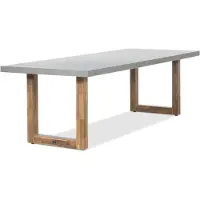 BUITEN living Lausanne dining tuintafel 6 personen | polystone + hardhout | betonlook | 250cm