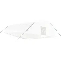 vidaXL Tuinkas met stalen frame 108 m² 18x6x2,85 m wit