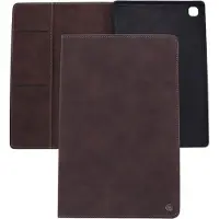 CASEME Bookcase hoesje - Tabletcase met pasjeshouder - Donkerbruin - Geschikt voor: Samsung Galaxy Tab A7 lite