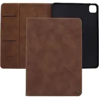 CASEME Bookcase hoesje - Tabletcase met pasjeshouder - Lichtbruin - Geschikt voor: Apple iPad Pro 11 (2022) / iPad Pro 11 (2021) / iPad Pro 11 (2020)