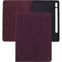 CASEME Bookcase hoesje - Tabletcase met pasjeshouder - Bordeaux- Geschikt voor: Samsung Galaxy Tab S7 & Galaxy Tab S8