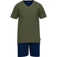 Tom Tailor Pyjama kort donkerblauw / kaki