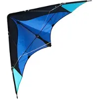 Elliot tweelijnsstuntkite Delta Basic 117 cm blauw/zwart