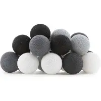 Cotton Ball Lights - LED lichtslinger voor binnen - Handgemaakt en Fairtrade - 20 lampjes - Antra
