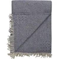 Røros Tweed Kattefot Plaid 150x220 Cm Nachtblauw - Plaids & dekens Noorse Lamswol Midnight Blue - 554006
