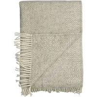Røros Tweed Kattefot Plaid 150x220 Cm Lichtgrijs - Plaids & dekens Noorse Lamswol Light Grey - 55404