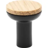 Beslag Design Bis Knop Ø24 Mm Eikkleurig/zwart - Knoppen en deurgrepen Zink Black - 370133-11