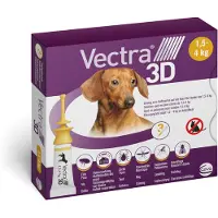 Vectra 3D Spot-On Oplossing voor Honden 1,5-4 kg 3x0,8 ml Pipetten