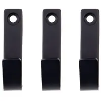 Meraki Thapsus haak 3-pack Geborstelde zwarte afwerking