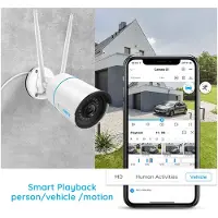 Reolink RLC-510WA, IP-beveiligingscamera, voor buiten, bekabeld en draadloos, geschikt voor plafond of muur, wit, cartridgevorm