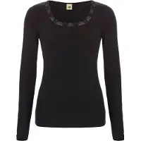 Ten Cate dames thermo shirt Lange mouw - Kant - L - Zwart