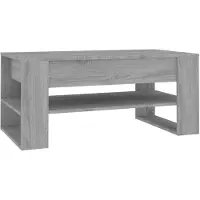 vidaXL Salontafel 102x55x45 cm bewerkt hout grijs sonoma eikenkleurig