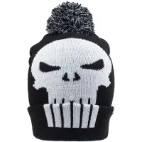 The Punisher - Marvel Beanie - Skull - zwart-wit - Maat Standard