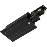 SLV Onderdeel | S-TRACK Inbouw, voeding, links, zwart | S-TRACK SYSTEM
