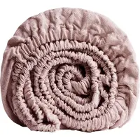 Yumeko Hoeslaken Gewassen Linnen 90x210 Roze - Eco, Bio & Fairtrade