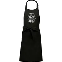 Kariban Mijncadeautje - Luxe schort - Never trust a skinny cook - zwart