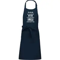 Kariban Mijncadeautje - Luxe schort - Nobody is perfect - 1951 - navy blue