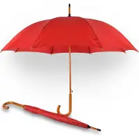 Discountershop Paraplu 2 stuks - Set van 2 Automatische Rode Paraplu's - Ø 98 cm Windbestendig - Voor Volwassenen