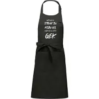 Kariban Mijncadeautje - Keukenschort - BBQ schort - Niet zo strak in het vel - chique grijs