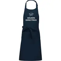 Kariban Mijncadeautje - Luxe schort - Keukendirectrice - navy blue