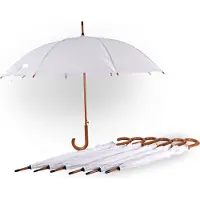 Discountershop Paraplu 7 stuks - Trouwparaplu's wit | Set van 7 - Automatisch Opvouwbaar | 102 cm Diameter| Windproof Paraplu voor Volwassenen