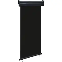 vidaXL Balkonscherm 105x250 cm zwart
