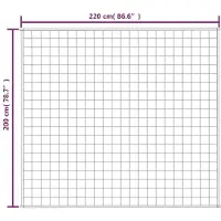 vidaXL Verzwaringsdeken 200x220 cm 9 kg stof lichtcrèmekleurig