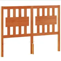 vidaXL Hoofdbord 135 cm massief grenenhout wasbruin