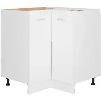 vidaXL Hoekonderkast Lyon 75,5x75,5x81,5 cm bewerkt hout wit