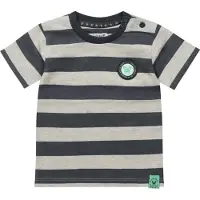 Dirkje gestreept T-shirt T-shirt ss donkerblauw/beige Meisjes Katoen Ronde hals - 104