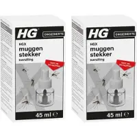 Hg HGX Muggenstekker Navulling - Effectief tegen Muggen - 2 stuks!