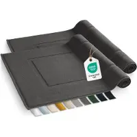 Blumtal Terry Badmat - Badmat 100% Katoen in 50x80 cm - Oeko-Tex gecertificeerd badmat & douchemat - Badmat - Set van 2 stuks - Antraciet