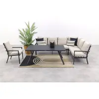 Garden Impressions Sergio lounge dining set met stoel - Carbon/Desert - 3-delig rechts
