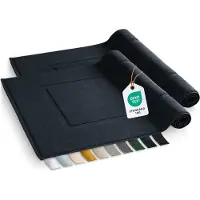 Blumtal Terry Badmat - Badmat 100% Katoen in 50x80 cm - Oeko-Tex gecertificeerd badmat & douchemat - Badmat - Set van 2 stuks - Donkerblauw