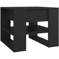 vidaXL Salontafel 55,5x55x45 cm bewerkt hout zwart