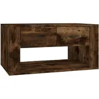 vidaXL Salontafel 80x50x40 cm bewerkt hout gerookt eikenkleurig