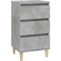 vidaXL Nachtkastje 40x35x70 cm bewerkt hout betongrijs
