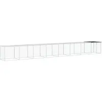 vidaXL Kippenhok met dak 803x98x90 cm gegalvaniseerd staal antraciet