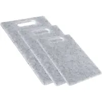 Gerimport Keuken snijplanken - set 3x - Grijs - Kunststof - 24x34/20x30/15x25 cm - Snijplanken