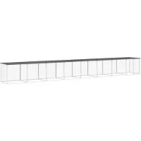 vidaXL Kippenhok met dak 803x98x90 cm gegalvaniseerd staal antraciet